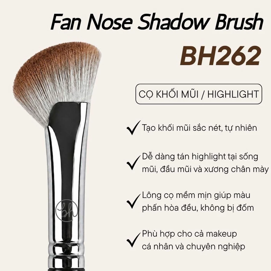 Cọ Quạt Tạo Khối Mũi BH Cosmetics Fan Nose Shadow Brush BH262